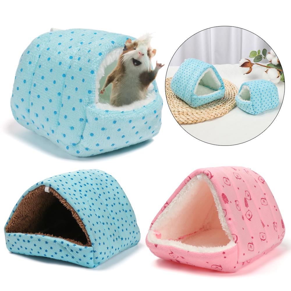 1 Pcs Hamster House Guinea Pig Nest Small Animal Sleeping Bed Winter Warm Cotton Mat Soft Accessories For Rodent/Guinea Pig/Rat