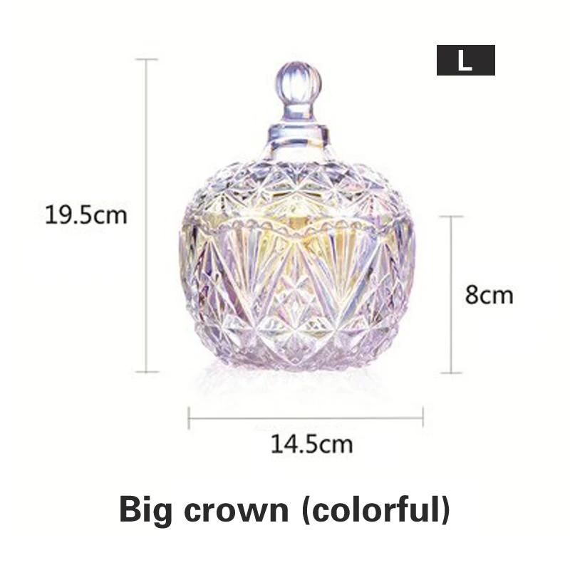 Überdachte Vorratsdose für den Haushalt, Bonbondose aus Kristallglas mit Deckel, kreative Persönlichkeit, Mode, kleiner, zarter Obstteller aus Glas