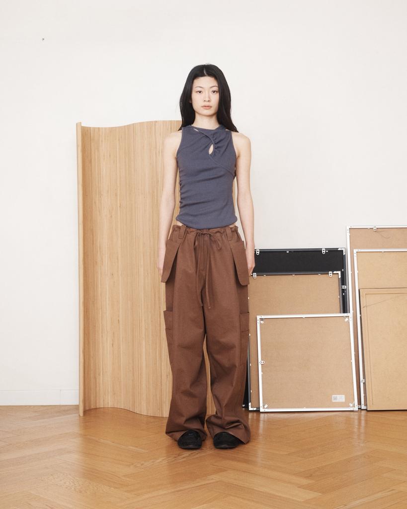 MIYHOO Outside Wide Cargo Pants (Brown)