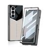 Samsung Zfold6 Mobile Phone Case Electroplated Plain Leather Carbon Fiber Pattern Jazz Supersonic Business Drop Proof New Model