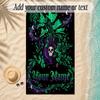 Gothic Theme Soft Beach Towel Personalized Custom Name Text Towel Portable for Beach Pool Travel