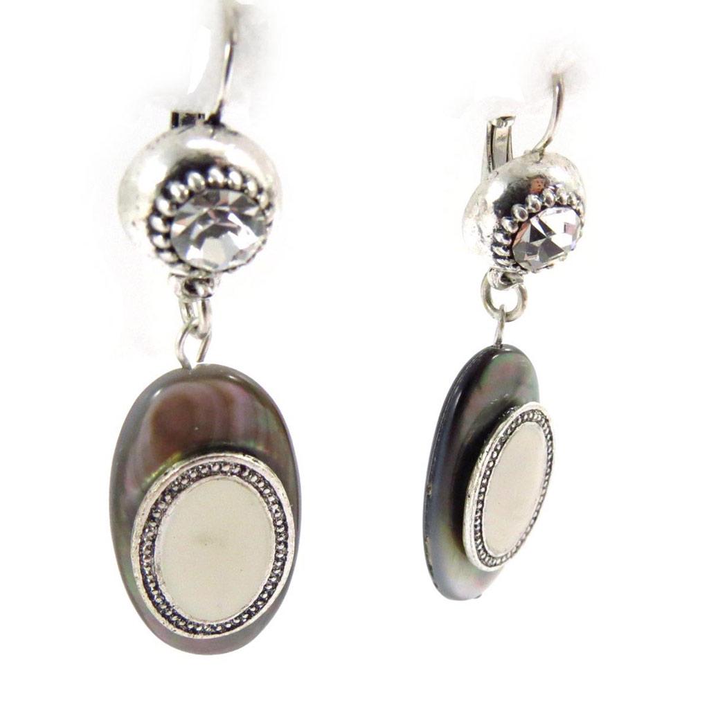 Les Trésors De Lily [J6806] - Boucles Créateur 'Kilimanjaro' nacre