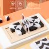 1 Set Verstecktes Puzzle Baustein Spielzeug Denksportaufgabe Schwarz Weiß Holzblock Brettspiel Kleinkinder Farbform Lernen Fokus Training STEM Pädagogisches