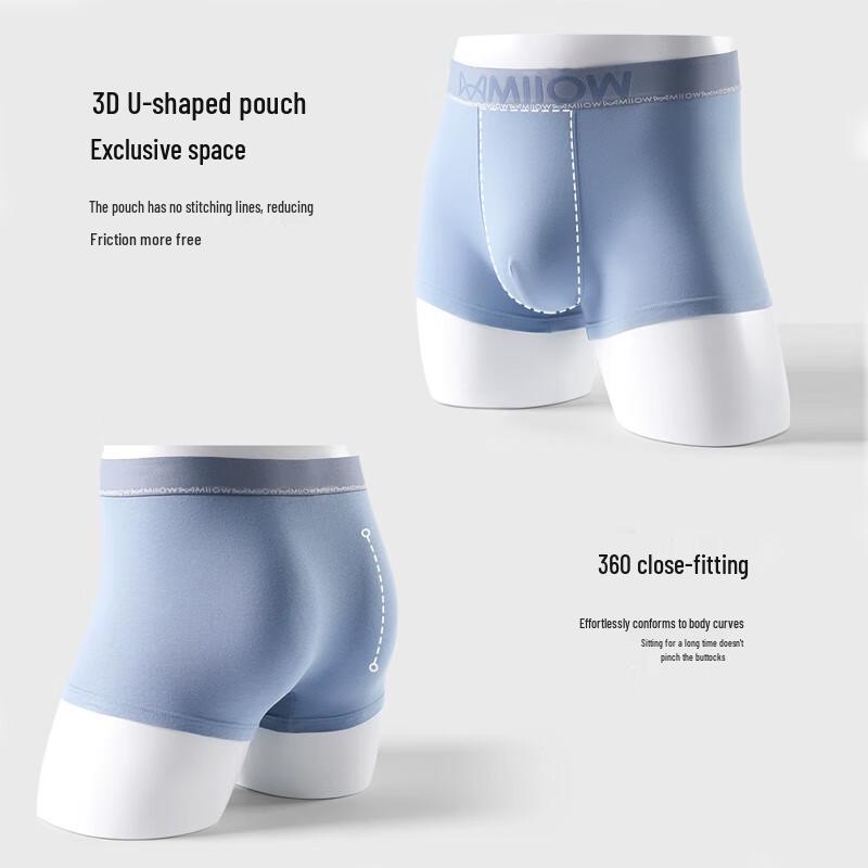 MaoRen Men's Antibacterial Cotton Boxer Briefs