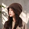 In Early Autumn, the New Model Has a Sense of Atmosphere, Simple Stickers, Pleated Piled Hats, Women's Warm Face, Small and Versatile Bag Head Hats