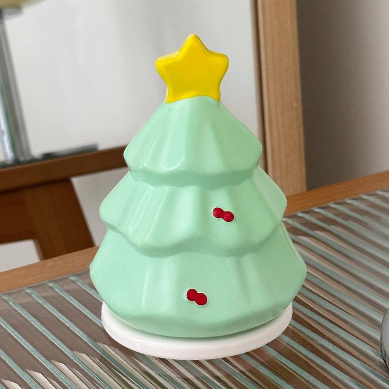 1Pcs Creative Christmas Tree Toothpick Holder High-end Desktop Decoration Ornament High-value Cotton Swab Atmosphere