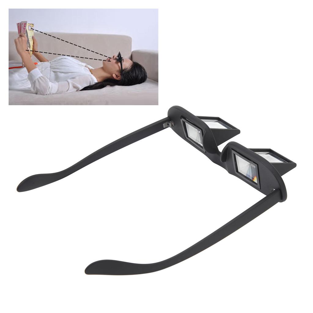 Bed Prism Glasses Reduce Eyestrain ABS Optical Glass Lazy Glasses Compact Neck High Definition for Laying Down Reading
