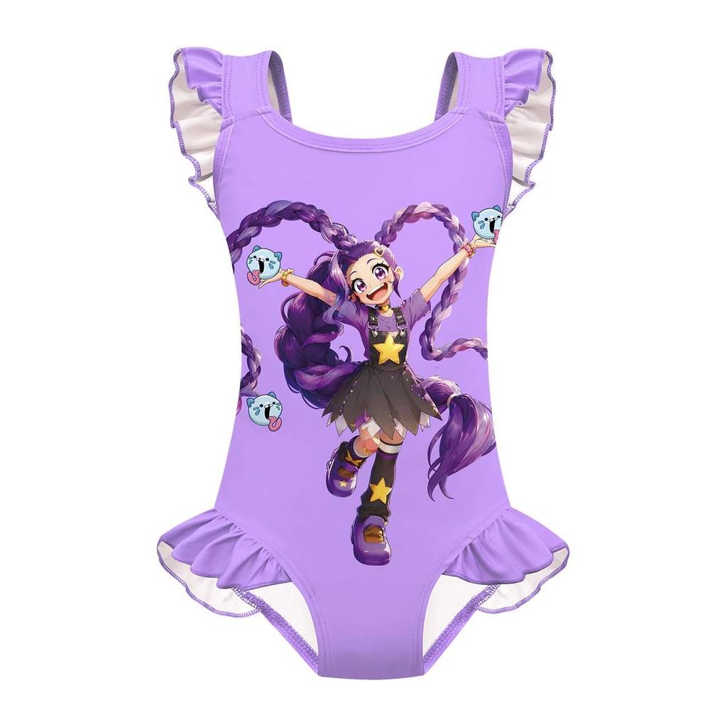 20901 Kids Girls Lily Lovebraids Cartoon Swimsuit Swimwear 100cm фиолетовый