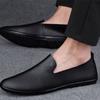 Fashion Mens Loafers Handmade Cowhide Leather Shoes Luxury Business Casual Leather Shoes Moccasins Soft-Sole Driving Shoes Slip on Flats