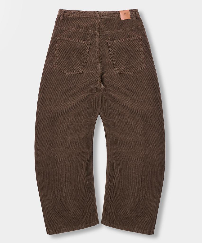 Dimiteulibeullaeg Essential Fade Wash Curved Pants_Corduroy Brown
