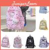 Cute Nylon Backpack For School Kids And Teens With Cartoon Prints And Large Capacity