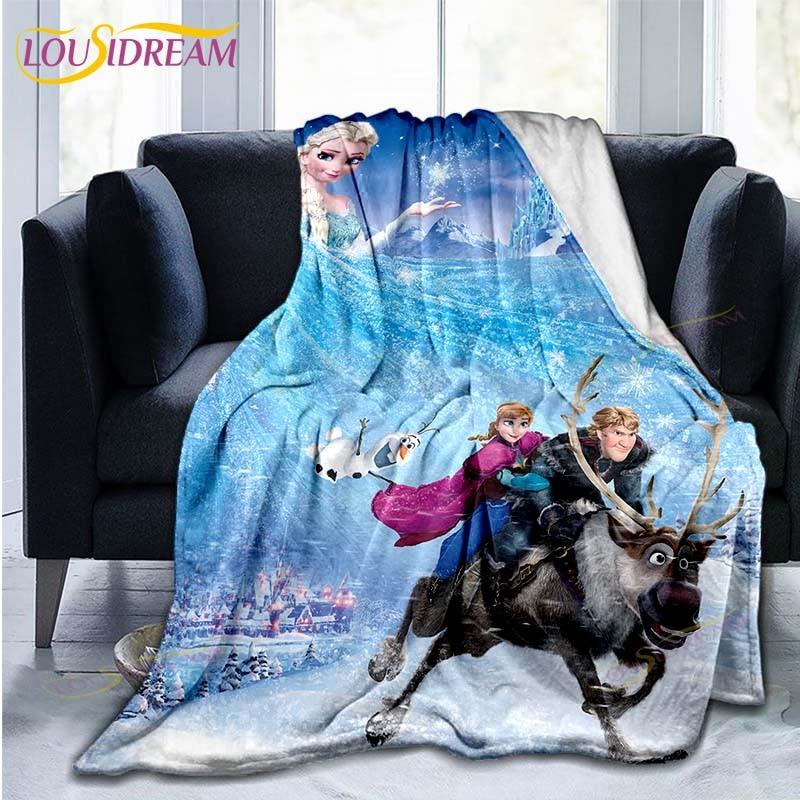 Frozen patroon plaid Deken Bank Quilt Overtrek Reis Beddengoed Outlet Plaid Deken Flanellen Deken Sprei