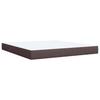 Box Spring Bed with Mattress Dark Brown 180 X 200 Cm Fabric