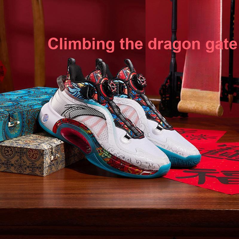 Anta Kids Non-Slip Shock Absorbing Durable Low-Top Basketball Shoes Kids Sneakers White Red Black 312411122-1