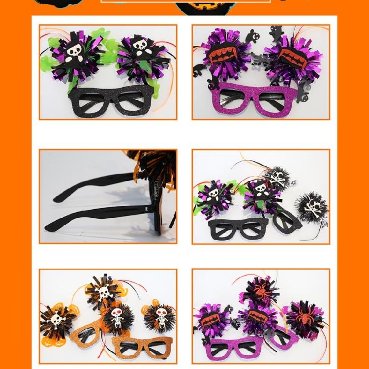 Festive Glasses Halloween Glittered Glasses Photo Props for Kids Teens Adult