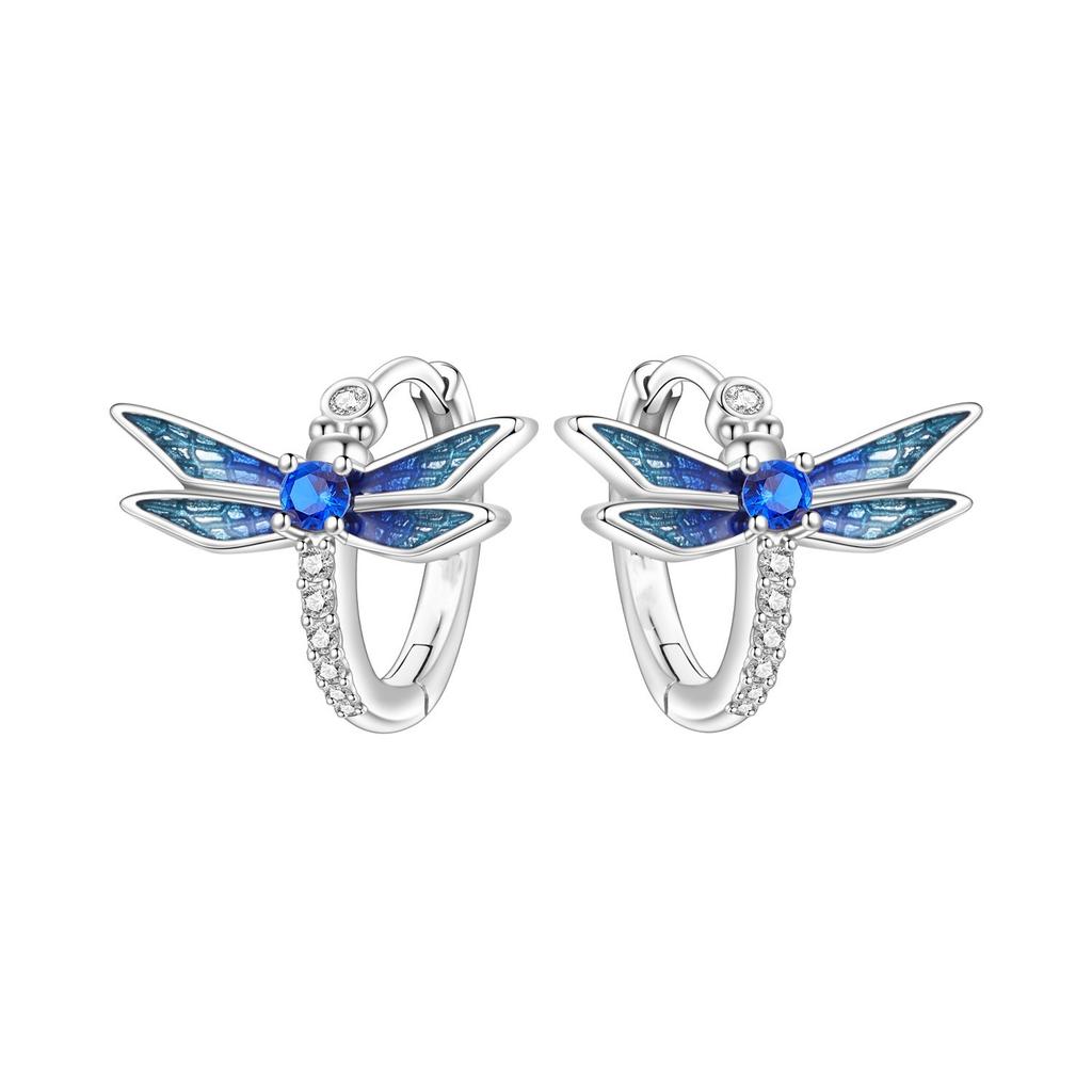 Elegant Insect Earrings For Women Butterfly Dragonfly Ladybug Hoops Sophisticated Dangle Ear Jewelry
