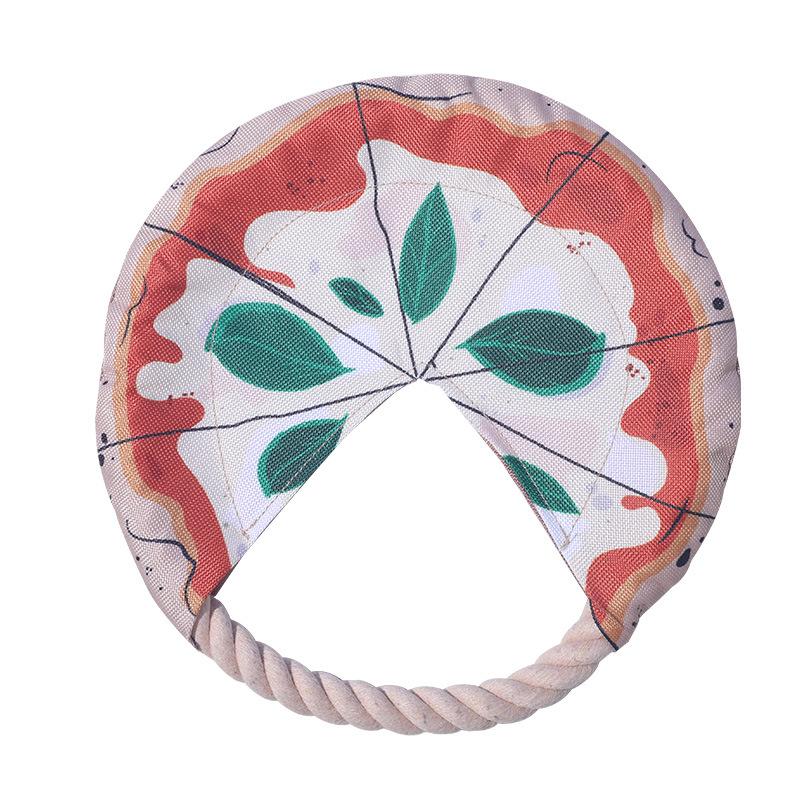 Pet Toy Dog Frisbee Outdoor Training, Rope FrisbeeBite Resistant Stretchable Rope Toy Retrieval Training
