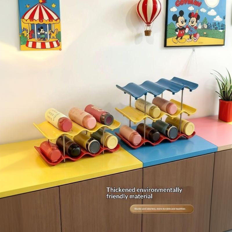 Multi-Layer Wave Cup Holder Colorful Mug Storage Rack Desktop Cup Organizer Kitchen Coffee Tea Glass Tabletop Drinkware Shelf