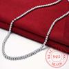 925 Silber 4mm/8mm/10mm Glatte Perlen Kugelkette Halskette Für Frauen Trendiger Schmuck für Hochzeit Verlobung/gadaz