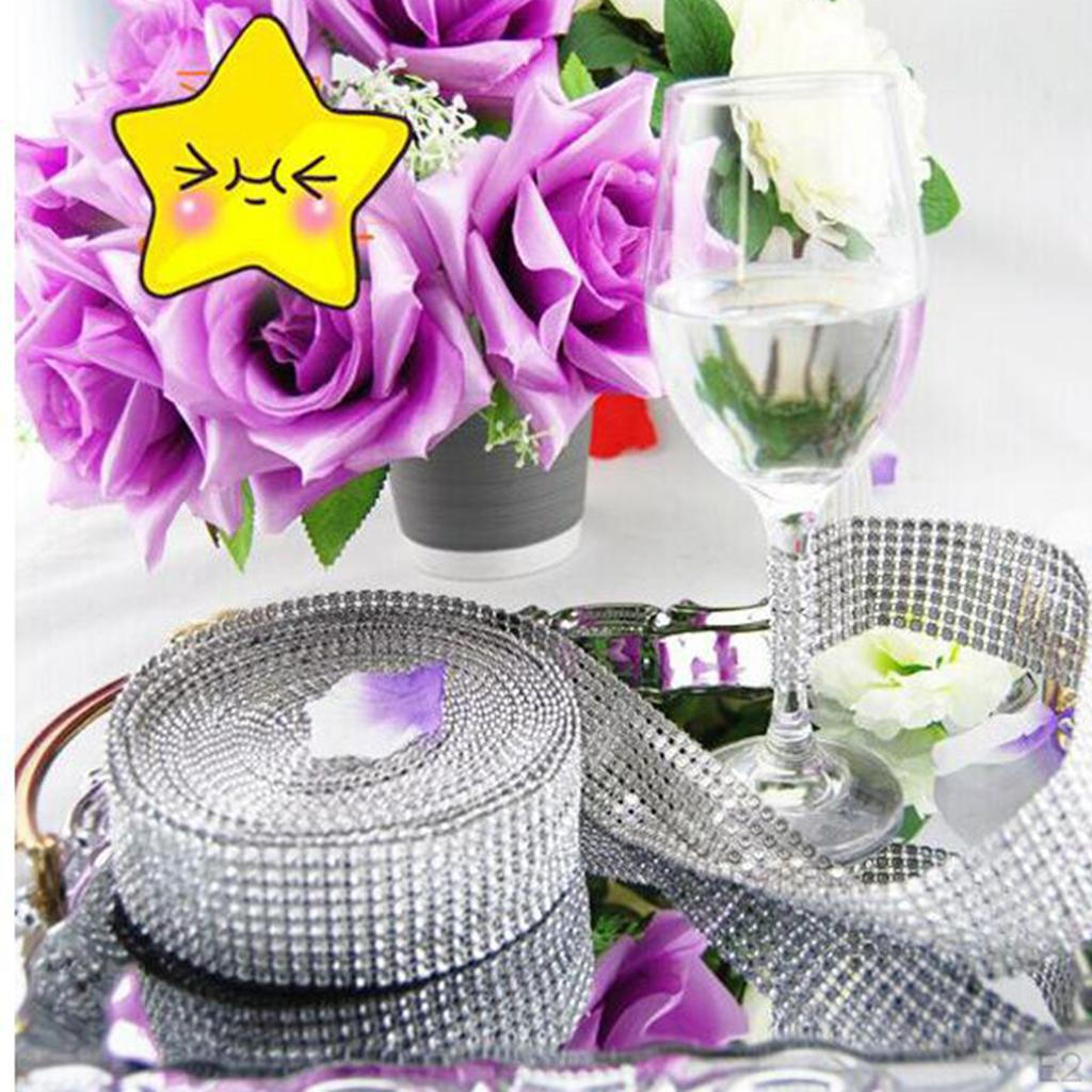 1 Roll 8 Yard Acrylic Rhinestone Diamond Ribbon for Wedding Birthday Decoration, Baby Shower ,Party