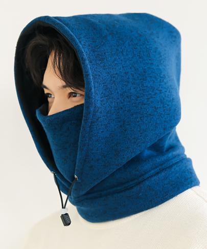 Egseuwom Unisex Thermal Hooded Neck Warmer Balaclava Deep Blue