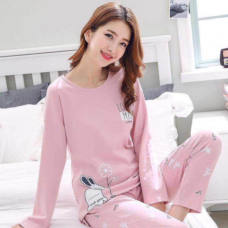

2 шт./компл. Женская пижама с длинным рукавом с рисунком из мультфильма «Анима», пижамный комплект с длинными рукавами, длинные брюки, повседневная ночная одежда для сна L