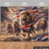 2D Flat Printing UK Lion Backdrop, Union Jack Wrapped Lions Banner