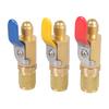 3 Pieces Brass R13A Ball Valves Kits Charging Hoses Adapter Shut-off Valves Perfect for Cooling System Maintenance