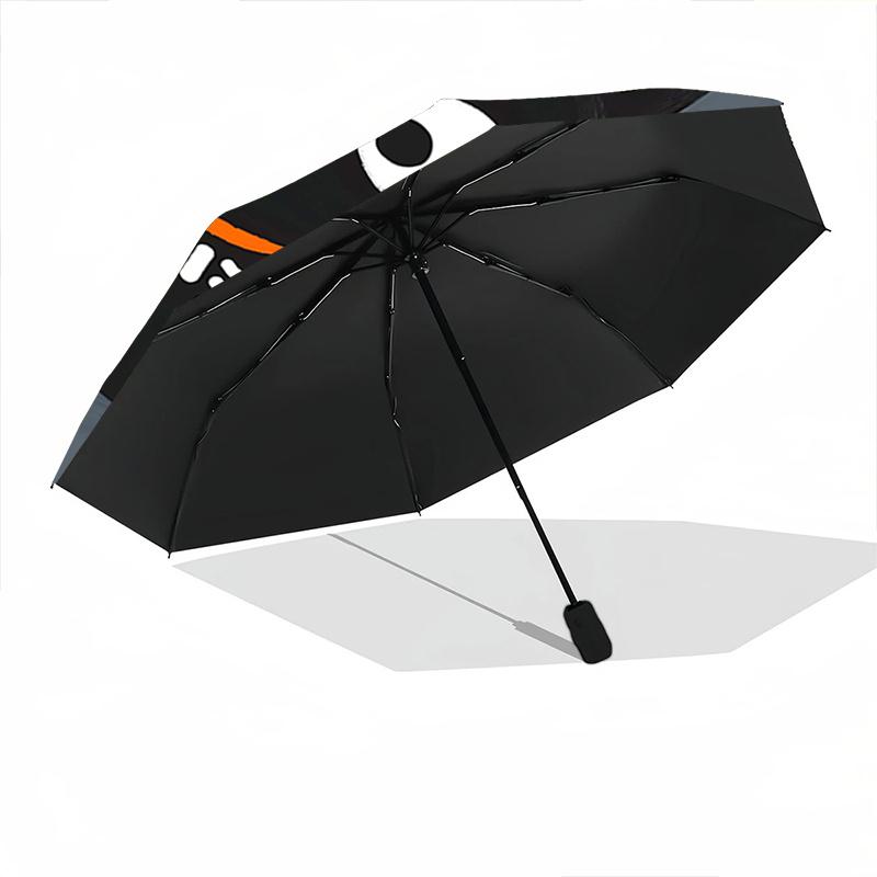 1pc Halloween Skeleton Cat Automatic Opening/Closing Umbrella - Portable Three-Fold Design with 8 Iron Ribs - Outdoor, Gift for Fans, Travelers, Daily