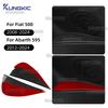 Real Soft Carbon Fiber Sticker For Fiat 500 2008-2024 For Abarth 595/695 2012-2021 2022 2023 2024 LHD RHD Car Rear Armrest Trim