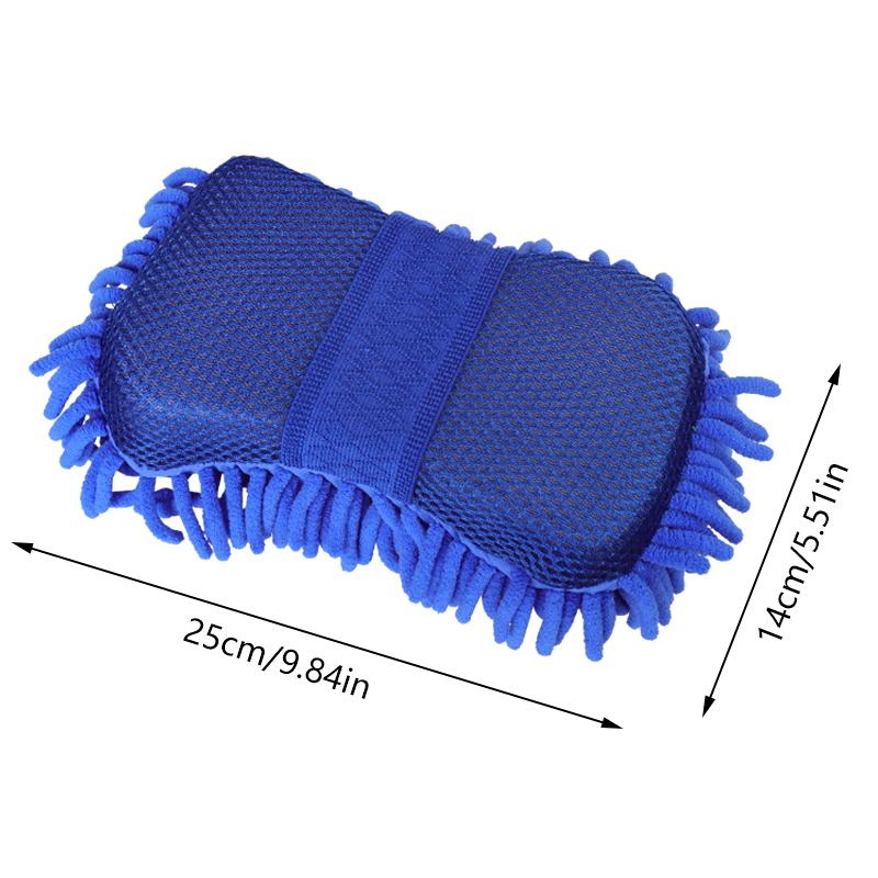 Washing Sponge Brush Soft Chenille Coral Fleece Microfiber Washing Brush Car Body Cleaning Water Absorbtion Brushes Detailing