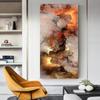 Grey Yellow Cloud Home Decor Modern Abstract Art Oil Painting Posters Prints Wall Art Canvas Pictures for Living Room