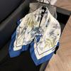 Fashion Twist Silk Scarf Color Block Printed Scarf Twill Silk Large Square Scarf 91x91cm Shawl Sunscreen Travel Headscarf
