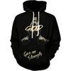 Floerns Men's Graphic Long Sleeve Hooded Sweatshirts Letter Print Streetwear Oversized Hoodies Pullover