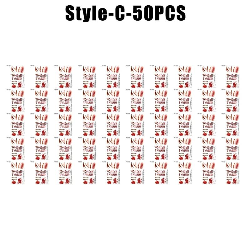 Halloween Waterproof Temporary Tattoo Stickers Sexy Bloody Makeup Zombie Scar Tattoo Decoration Wound Horror Blood Sticker
