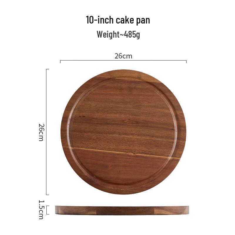 Japanese Acacia Wood Serving Tray and Cake Stand
