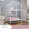 Cat Villa with Integrated Litter Box - Spacious, Secure Indoor Cage for Cats