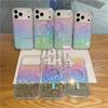 Applicable to Apple 17 mobile phone case color-plated transparent glitter iphone17promax diamond pattern magnetic case 17pro