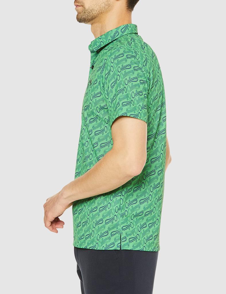 Short Sleeve Polo Shirt Sweat Quick Golf C23134124 M [Callaway] Men's (Logo Print, Wicking, Drying, Antibacterial) / / 1140_Green