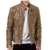 Motorcycle Jackets Man Casual Fashion Motorcycle Coat Slim Fit Lapel PU Jackets Autumn Anti-wind Artificial Leather Coat Male