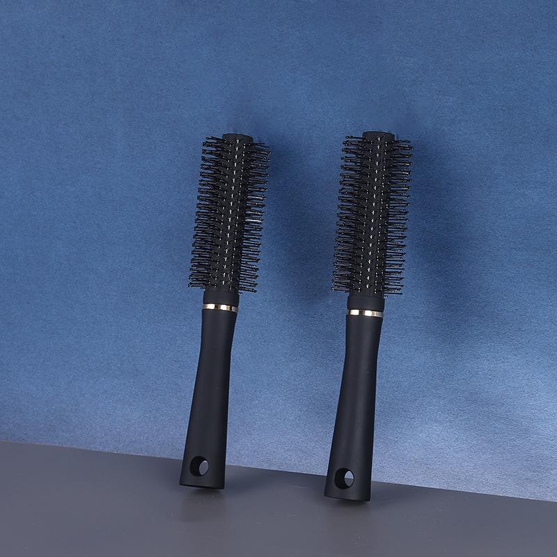 Herren Schwarzer Massagekissenkamm - Lockiges Haar Paddelbürste