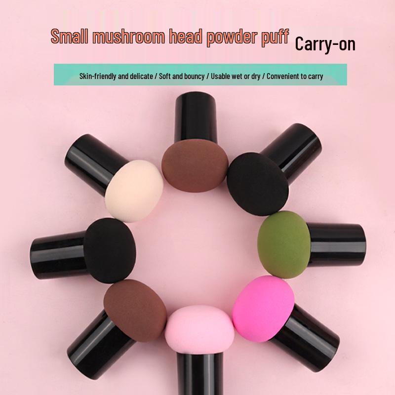 Mushroom Head Makeup Sponge: Versatile Dry & Wet Use Cushion for Foundation & Setting Powder