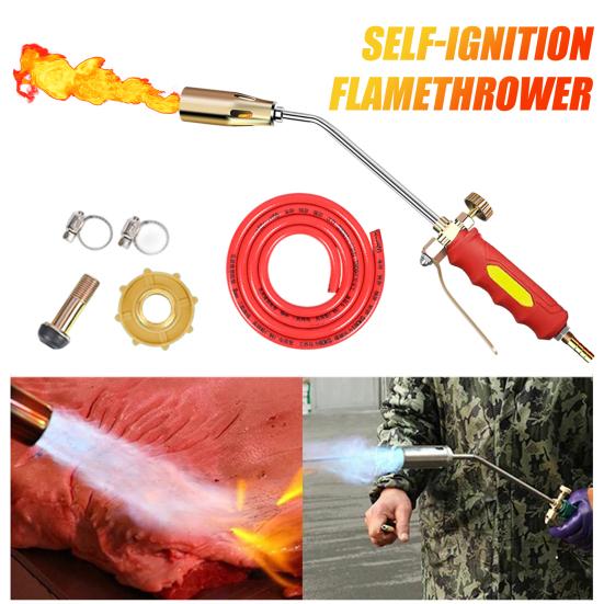 Propane Torch Weed Burner Kit Ergonomic Handle Easy to Install Multifunctional Flamethrower with Flame Control
