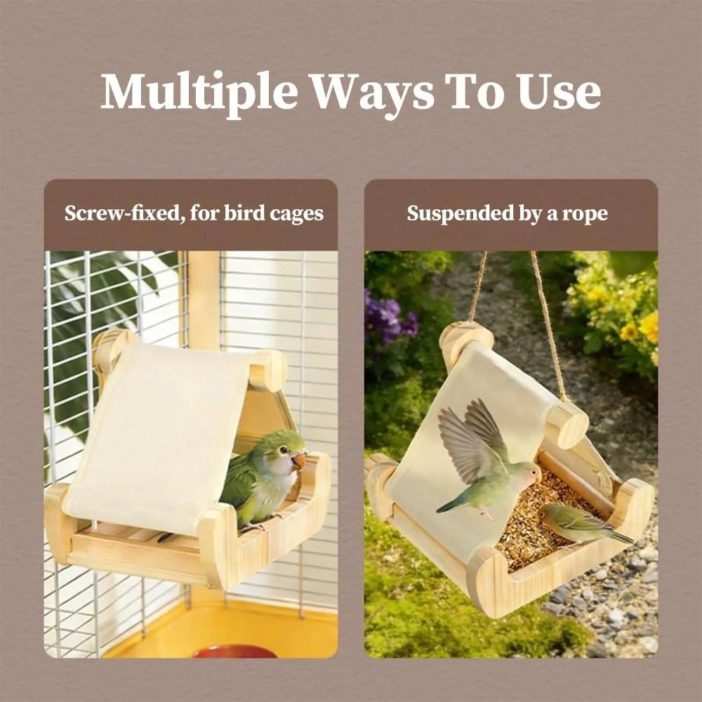 Bite Resistant Parrot Sleeping Swing Hanging Bird Feeding Station Ventilation Parrot House  Garden
