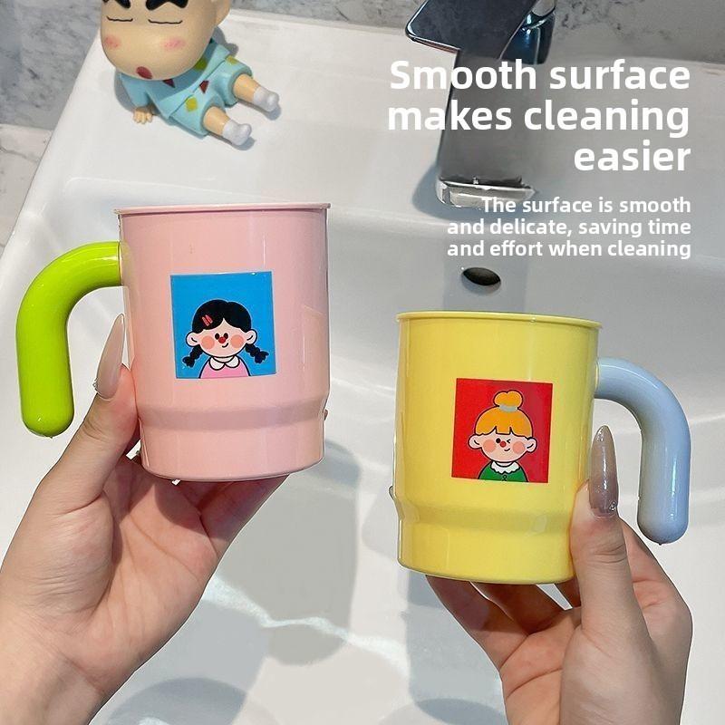 Mouthwash Cup, Children's Brushing Cup, Washbasin Cup, Couple Toothpaste Toothbrush Cup, Dormitory Cute Household Mouthwash Cup