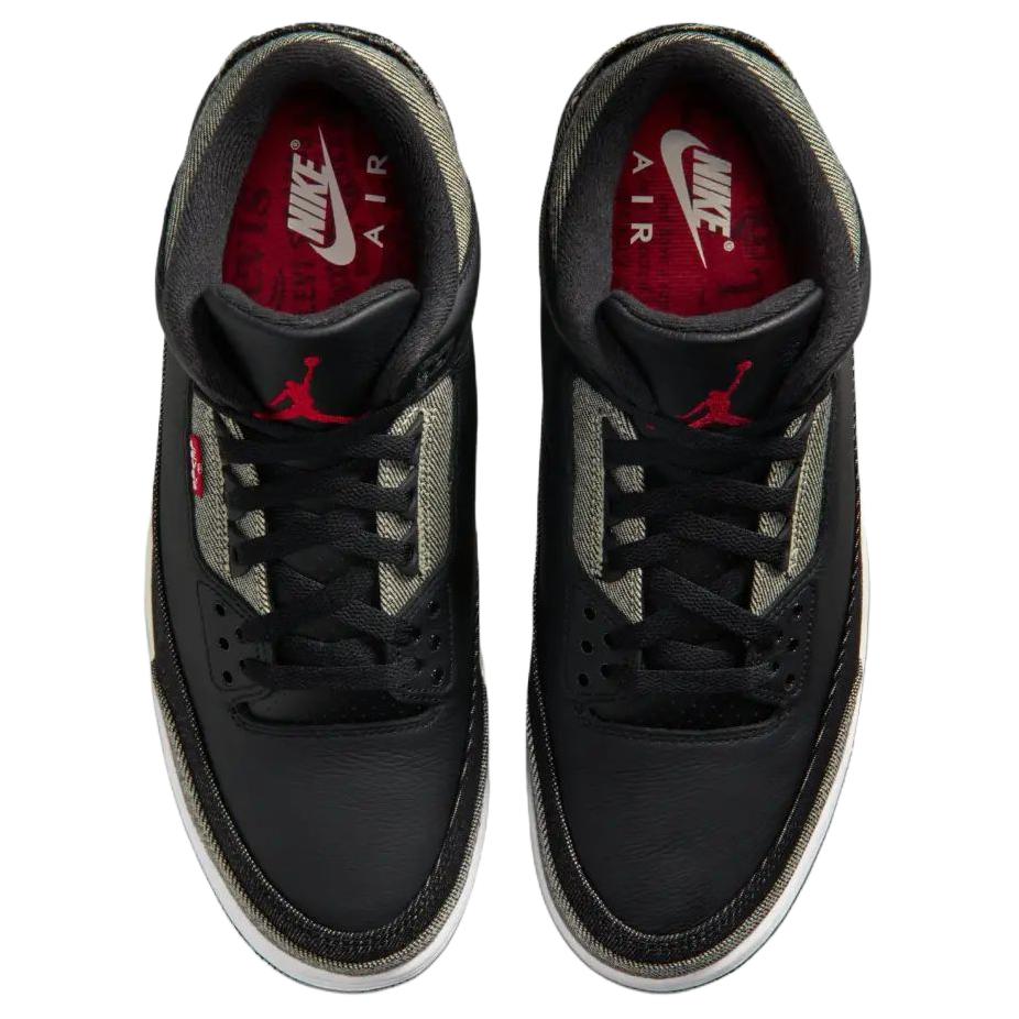 Jordan Air Jordan 3 Slip Resistant Abrasion Resistant Low Top Vintage Basketball Shoes Unisex Blue Red IR0914-400