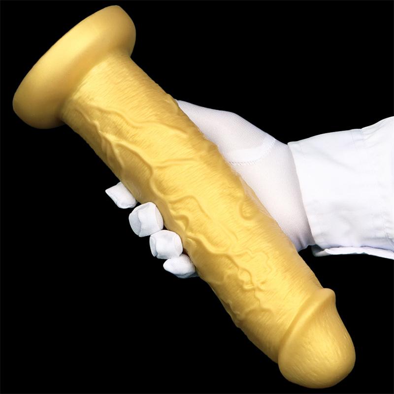 Silicone Eggless Oversized Dildo Oversized Thick and Extra Long Golden Giant Simulated Dildo Stallion Anal Plug