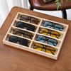 8 Compartment Solid Wood Jewelry Storage Tray Minimalist Multi-Grid Ornament Organizer Tray For Earring Ring Necklace Accessorie