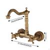 Mounted Kitchen Faucet And Cold Water, Flexible Mixer Tap with Double Handle for Restaurant, RV,