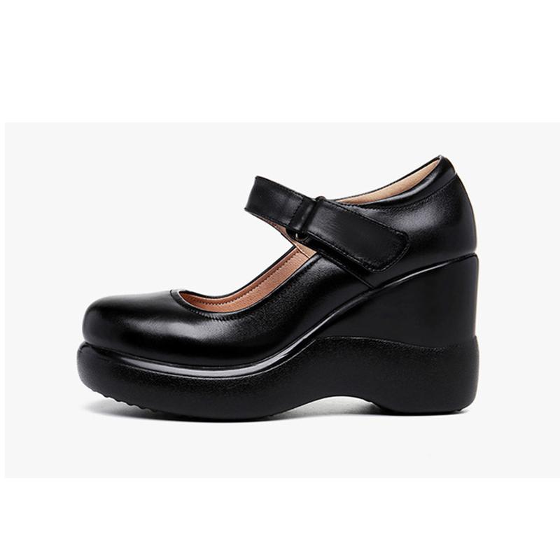 Fashion Wedge Heels Mary Janes Big Size Shoes Women High Heels Pumps For Ladies Office Women 'S Platform Shoes Zapatos